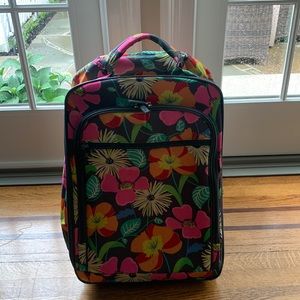 Vera Bradley suitcase carry on with wheels laptop protector, Retired pattern